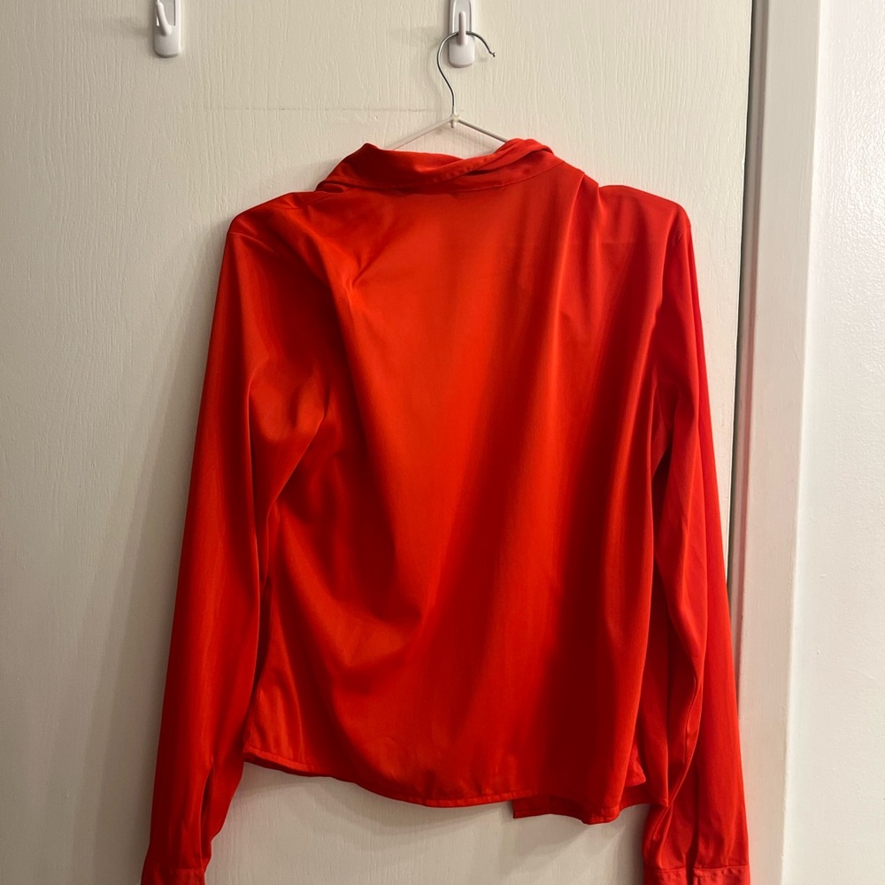 Bright red button up - Picture 2 of 3